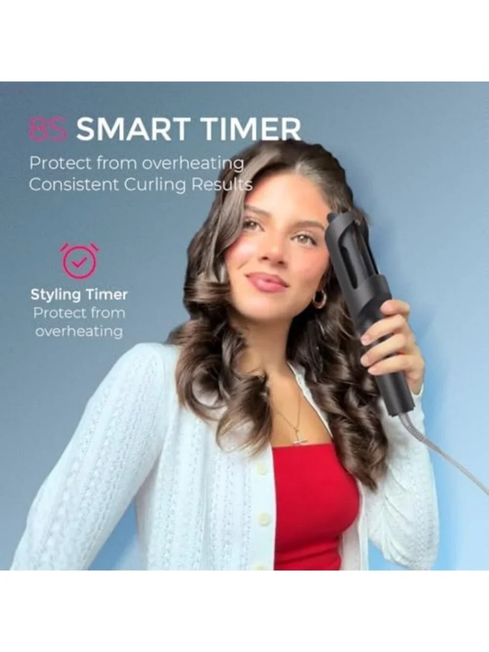 Automatic Rotating Curling Iron for Beach Waves - Easy Curling Hair Curler